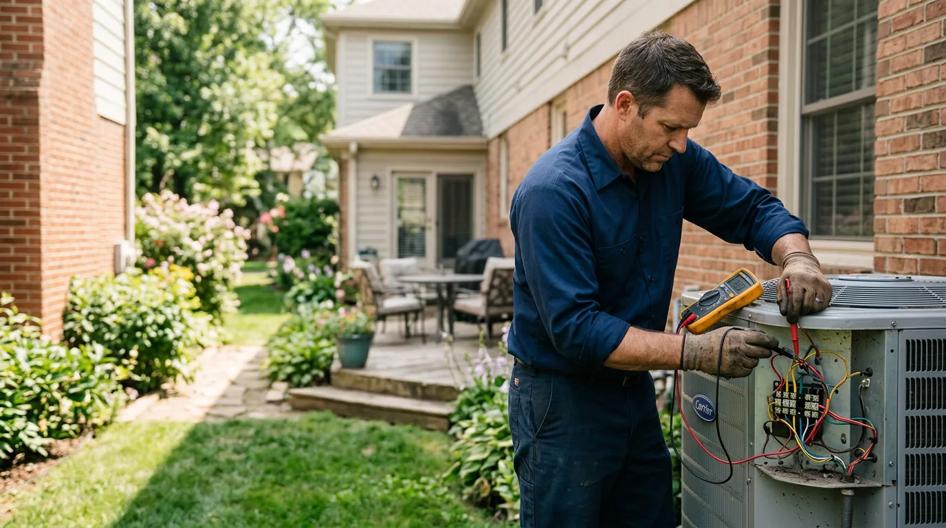 HVAC technician working near Saint Clairsville, OH